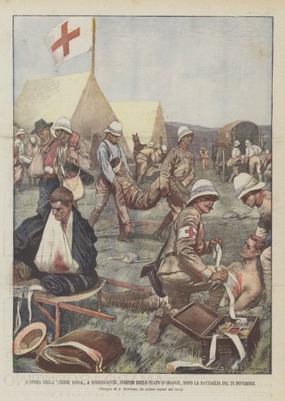 Das Werk des Roten Kreuzes am Modder-River, Grenze des Oranje-Freistaats, nach der Schlacht vom 28. November von Achille Beltrame