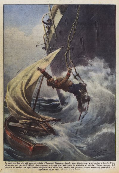 Das tragische Ende des ältesten Piloten Europas, Giuseppe Henderson von Achille Beltrame