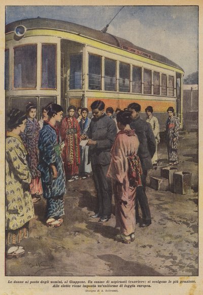 Die Frauen anstelle der Männer in Japan von Achille Beltrame