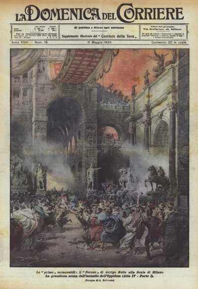 Die ersten denkwürdigen, der Nero von Arrigo Boito an der Scala in Mailand von Achille Beltrame
