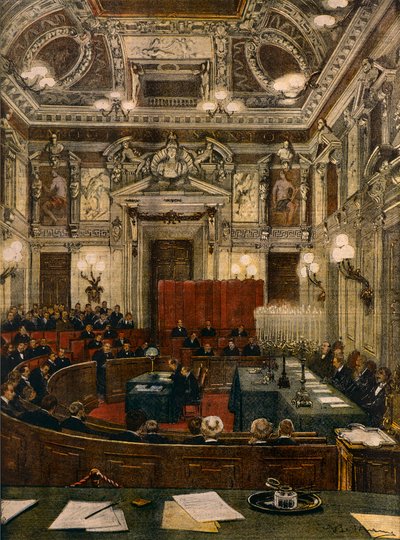 Sitzung des neuen Stadtrats von Mailand von Achille Beltrame