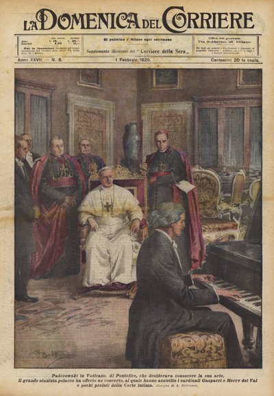 Paderewski im Vatikan von Achille Beltrame