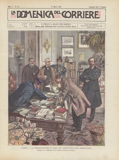 Paris, die Durchsuchung im Haus des Abgeordneten Paul Deroulede von Achille Beltrame