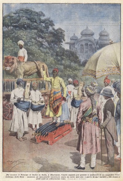 Zu Ehren des Prinzen von Wales in Indien von Achille Beltrame