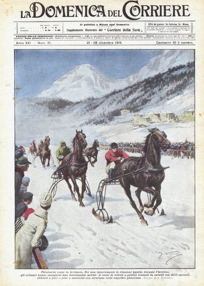 Malerische Rennen in der Schweiz von Achille Beltrame