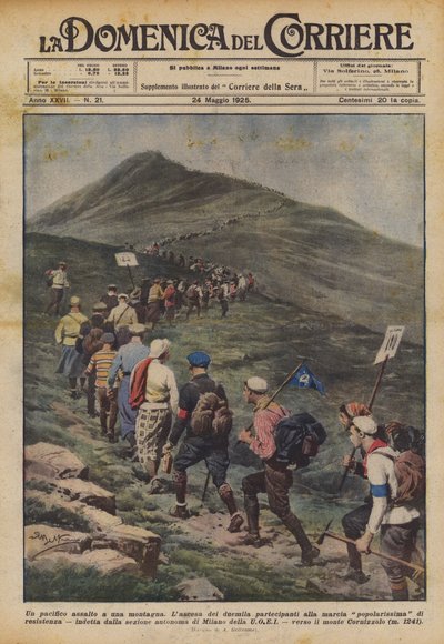 Ein friedlicher Angriff auf einen Berg von Achille Beltrame