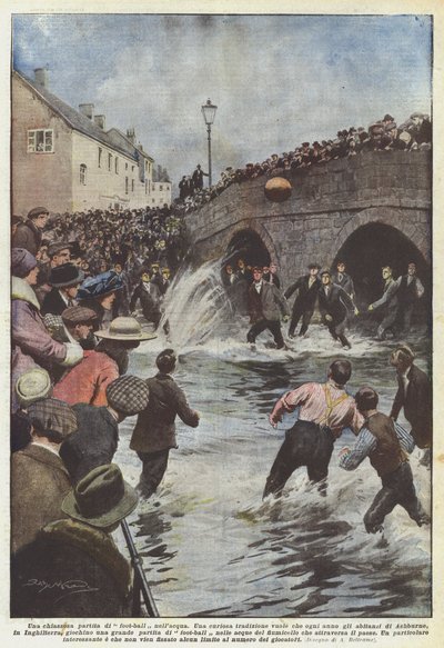 Ein lautes Fußballspiel im Wasser von Achille Beltrame