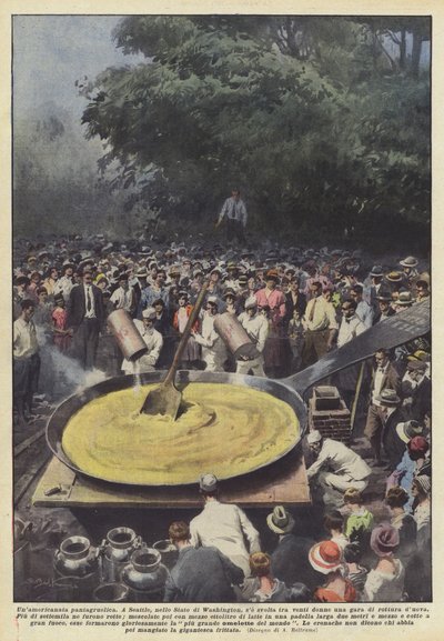 Eine amerikanische Riesenmahlzeit von Achille Beltrame