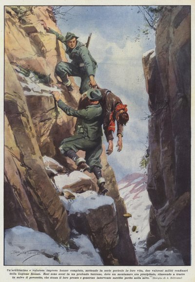 Eine äußerst mutige und tapfere Tat, die ihr Leben ernsthaft gefährdete von Achille Beltrame
