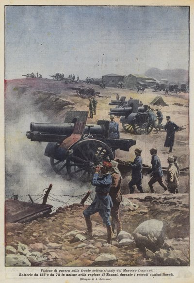 Kriegsvision an der Nordfront des französischen Marokko von Achille Beltrame