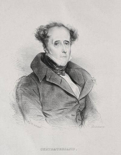 François René Auguste Victome de Chateaubriand von Achille Devéria
