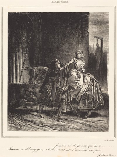 Jeanne de Bourgogne von Achille Devéria