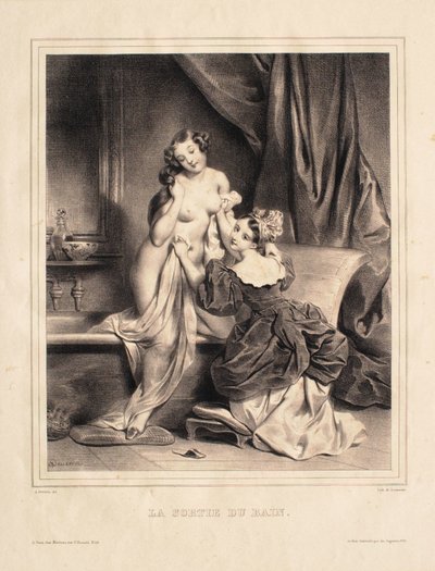 Verlassen des Bades (La sortie du bain) von Achille Devéria