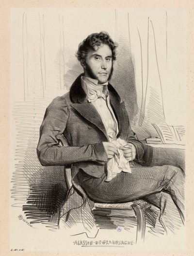 Porträt von Ajasson de Grandsagne von Achille Devéria