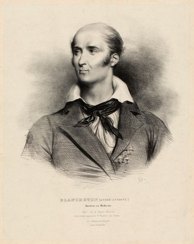 Porträt von André-Antoine Blancheton von Achille Devéria