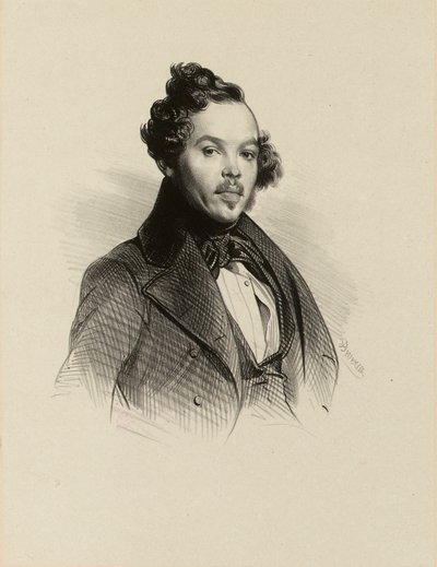 Porträt von Emilien Desmaisons (1812-1880), Zeichner-Lithograf. (IFF 65) von Achille Devéria