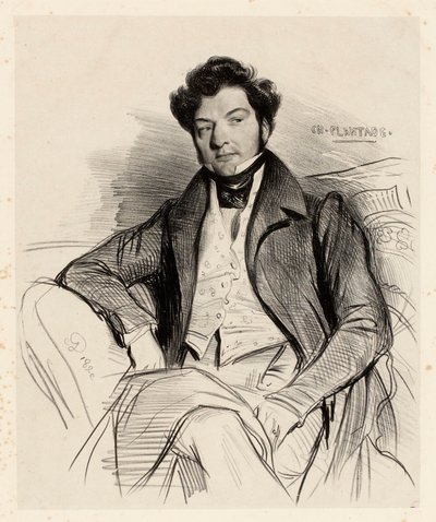 Porträt von Charles Plantade von Achille Devéria
