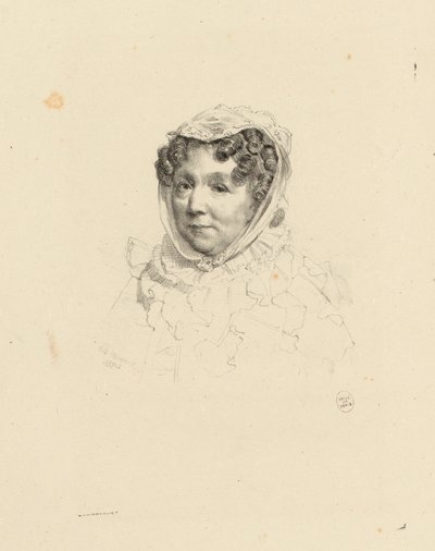 Porträt von Madame Desforges, Cousine von Devéria. (IFF 40) von Achille Devéria