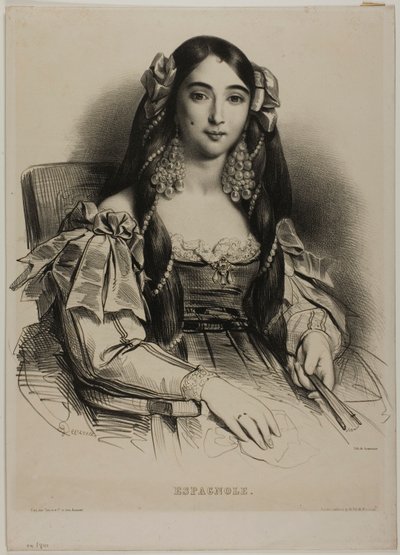 Porträt einer spanischen Frau von Achille Devéria