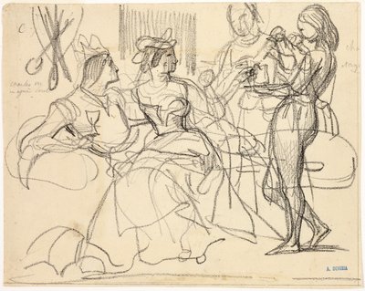 Studie von Achille Devéria