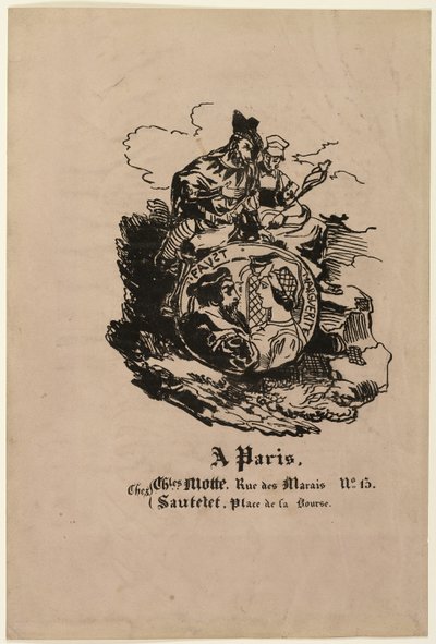 Porträtmedaillon von Faust und Marguerite, Verlegerblatt aus Faust von Achille Devéria