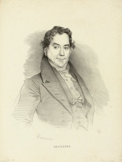 Porträt des Sängers und Komponisten Gioseffo Catrufo, 1771-1851, 1830 von Achille Devéria