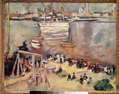 Einlaufen einer Korvette in den Hafen von Antwerpen von Achille Emile Othon Friesz