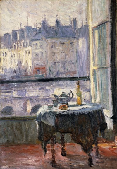 Stillleben am offenen Fenster von Achille Emile Othon Friesz
