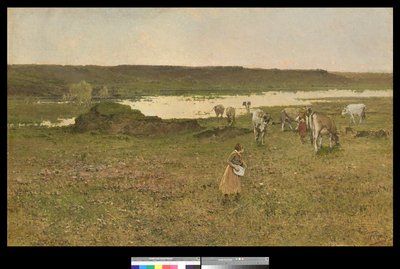 Weide im Tal, 1906 von Achille Formis Befani