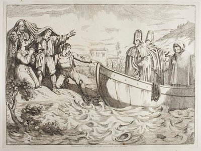 Landung am Tiber von Achille Pinelli