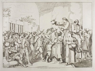Die Wohltätigkeit der Mönche von Achille Pinelli