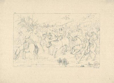 General Stuarts Rückkehr aus Pennsylvania aus Confederate War Etchings, 1861-63 von Adalbert John Volck