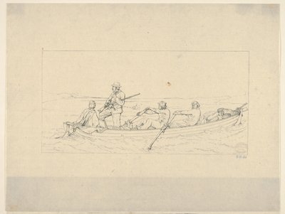 Marylander überqueren den Potomac, um sich der Südarmee anzuschließen, aus Confederate War Etchings, 1861-63 von Adalbert John Volck