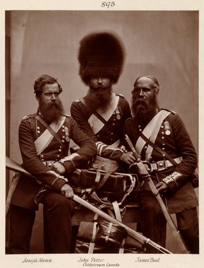 Hughes & Mullins nach Cundall & Howlett - Helden des Krimkriegs - Joseph Numa, John Potter und James Deal der Coldstream Guards von Adam Cuerden