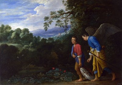 Tobias und der Erzengel Raphael, ca. 1650 von Adam Elsheimer