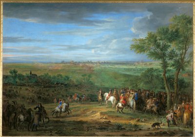 Ankunft von Ludwig XIV im Lager vor Maastricht, Juni 1673 von Adam Frans van der Meulen