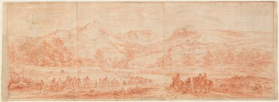 Französische Truppen vor Salins und den umliegenden Hügeln von Adam Frans van der Meulen