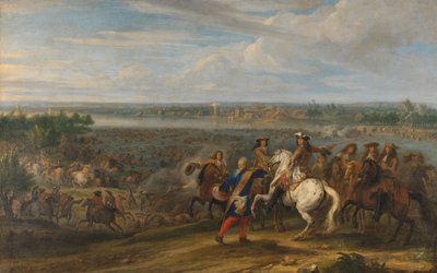 Ludwig XIV. überquert die Niederlande bei Lobith, 12. Juni 1672 von Adam Frans van der Meulen