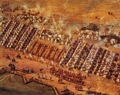 Belagerung von Maastricht, Detail von Adam Van Der Meulen von Adam Frans van der Meulen