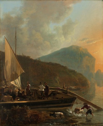 Italienische Flusslandschaft von Adam Pijnacker