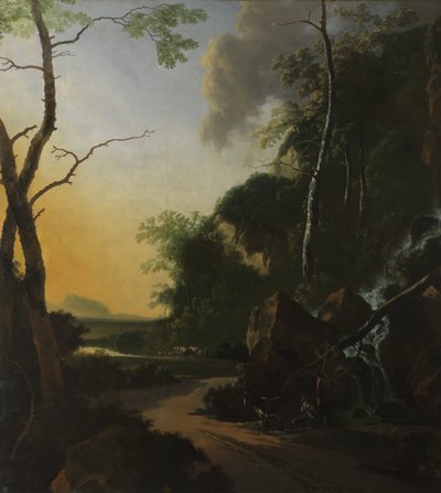 Italienische Landschaft mit Krabbenfischern von Adam Pynacker