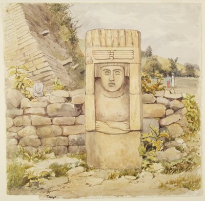 Statue aus Teayo, Nord-Veracruz, Mexiko von Adela Breton