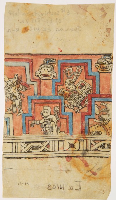 Stuckfries in Acanceh, Mexiko von Adela Breton