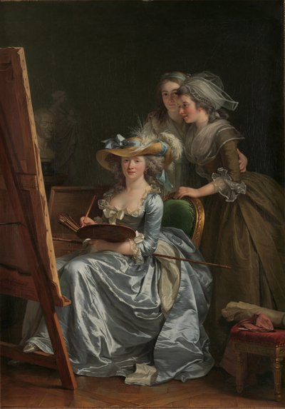 Selbstporträt mit zwei Schülerinnen, Marie Gabrielle Capet und Marie Marguerite Carreaux de Rosemond von Adelaide Labille Guiard