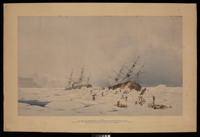 H.M.S. Phoenix und die Breadalbane im Moment, als letztere zerquetscht und versenkt wurde von Admiral Edward Augustus (after) Inglefield