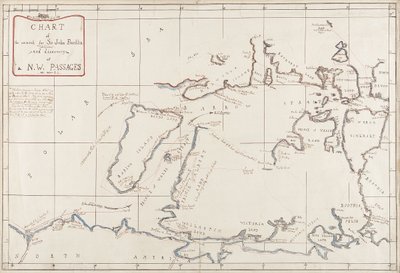 Karte der Suche nach Sir John Franklin und Entdeckung der Nordwestpassage von Admiral Edward Augustus Inglefield