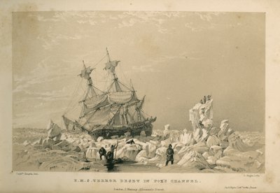 H.M.S. Terror im Fox-Kanal eingeschlossen von Admiral William Henry Smyth