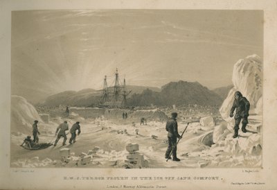H.M.S. Terror im Eis vor Cape Comfort eingefroren von Admiral William Henry Smyth