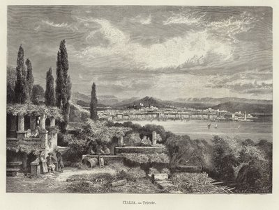 Italien - Triest. Gravur von A Clos von Adolf Closs