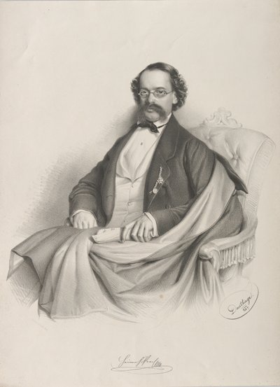 Porträt des Geigers und Komponisten Heinrich Proch 1809-1878, 1857 von Adolf Dauthage